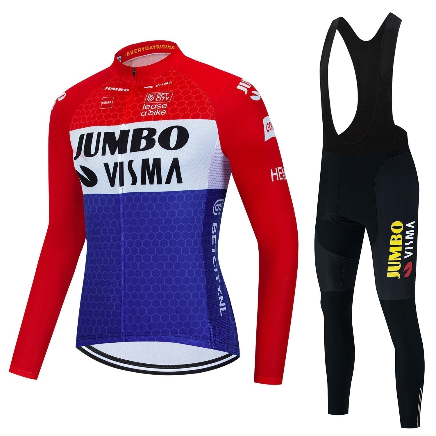 Jumbo Visma - Kit da ciclismo professionale a maniche lunghe
