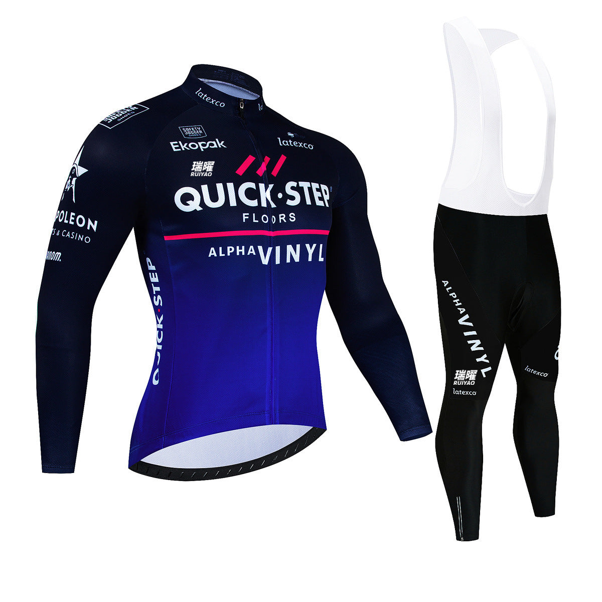 Quick Step - Kit ciclismo pro a manica lunga