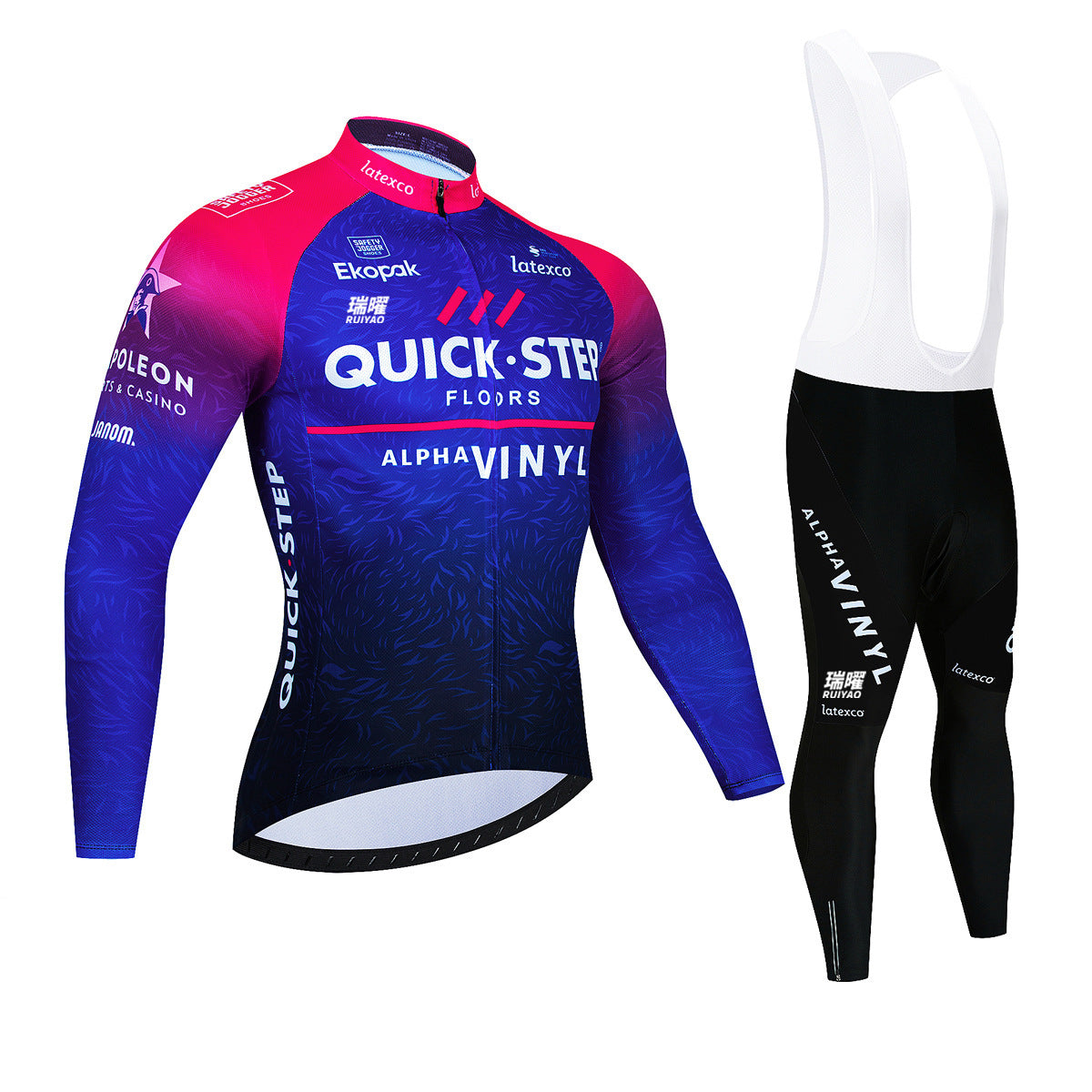 Quick Step - Kit ciclismo pro a manica lunga