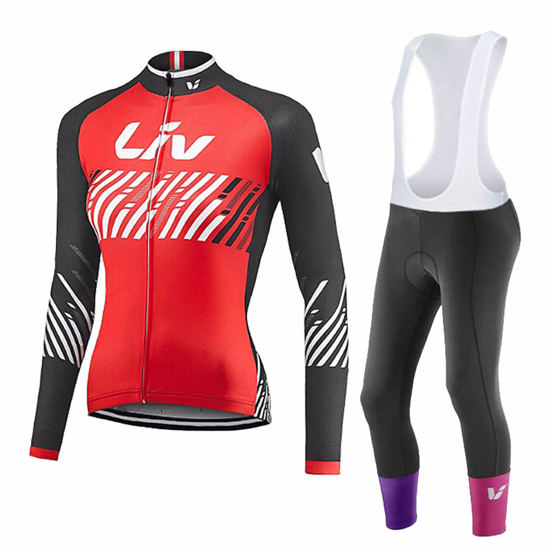 LIV V2 - PRO set da ciclismo invernale da donna con pettorina