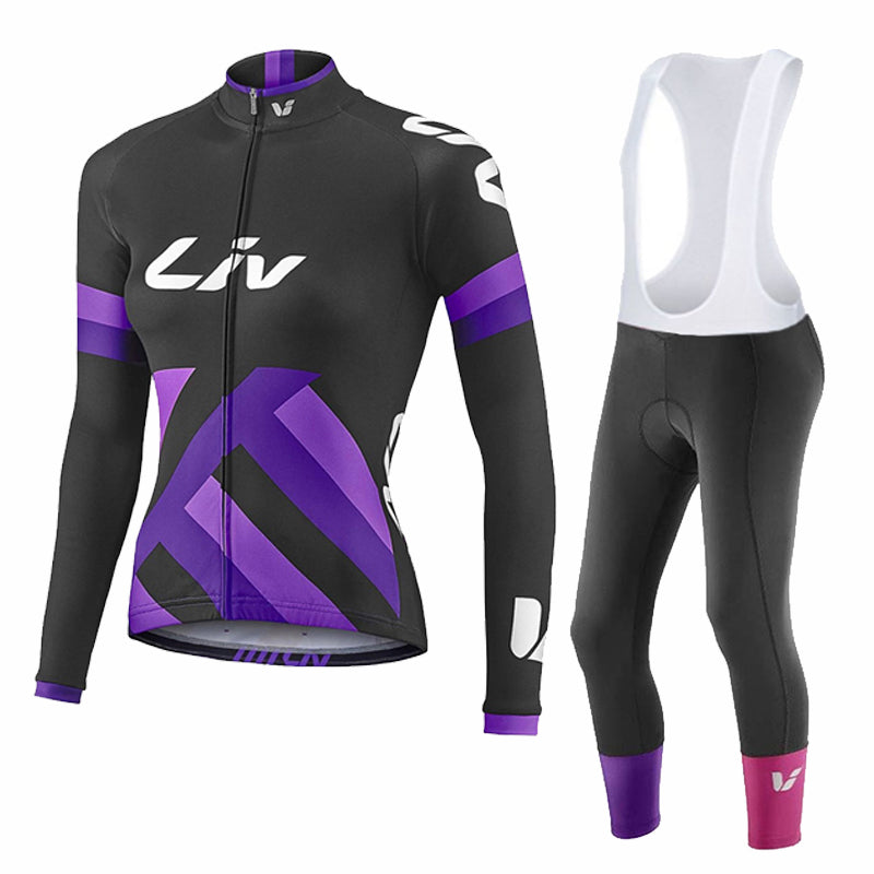 LIV V2 - PRO set da ciclismo invernale da donna con pettorina