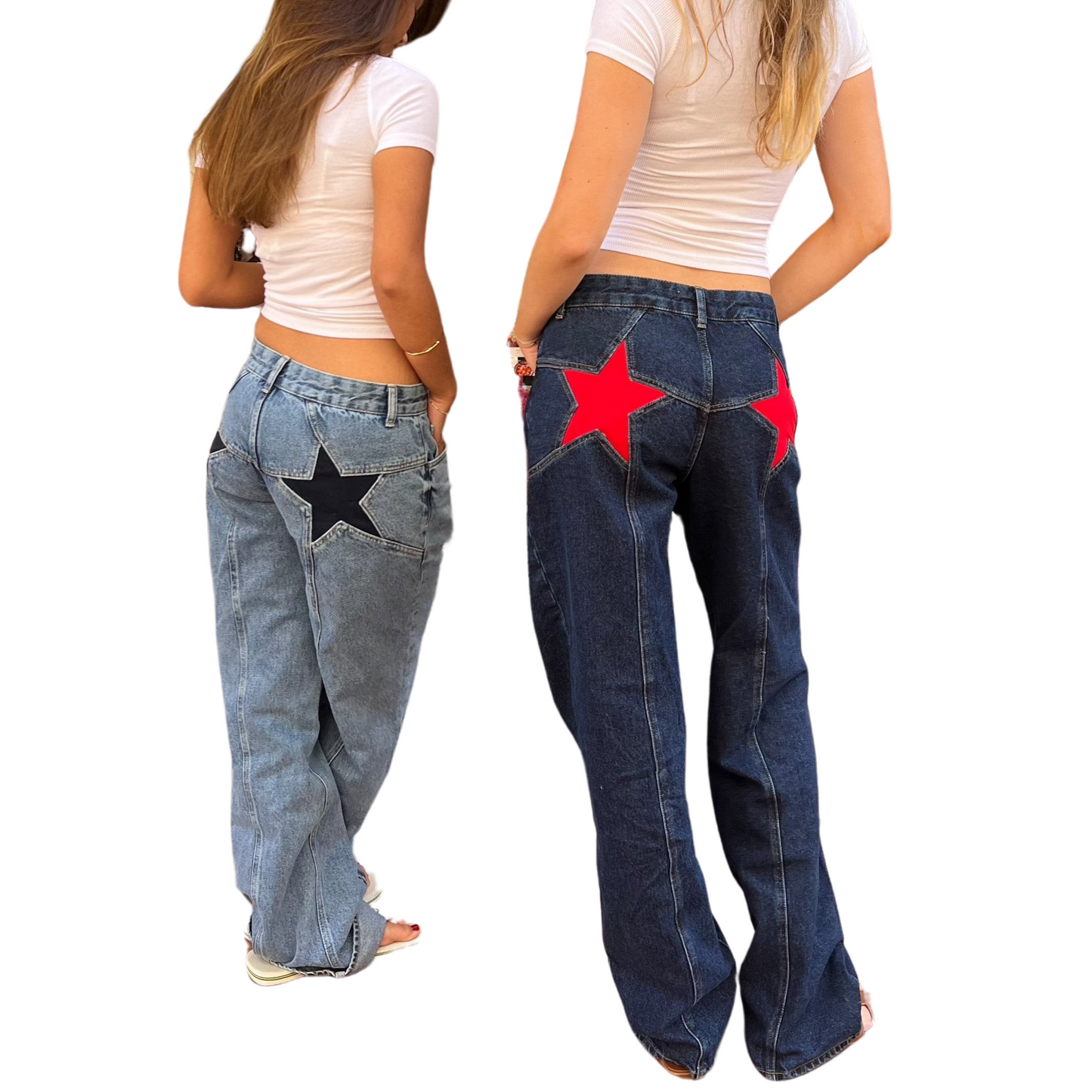 Lily | Oversized star jeans