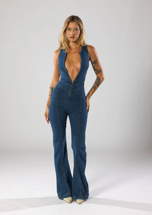 Holly | Trendy Denim Jumpsuit