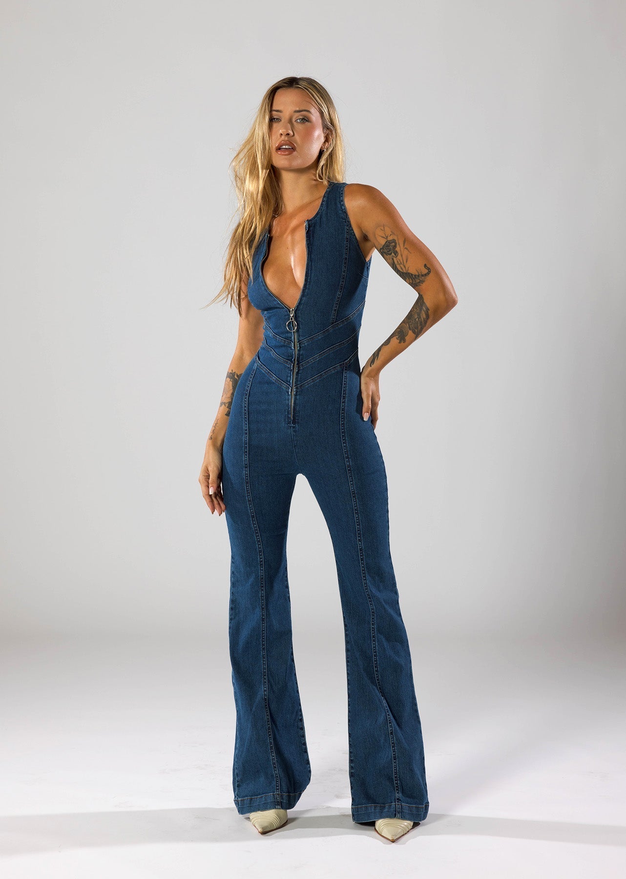 Holly | Trendy Denim Jumpsuit