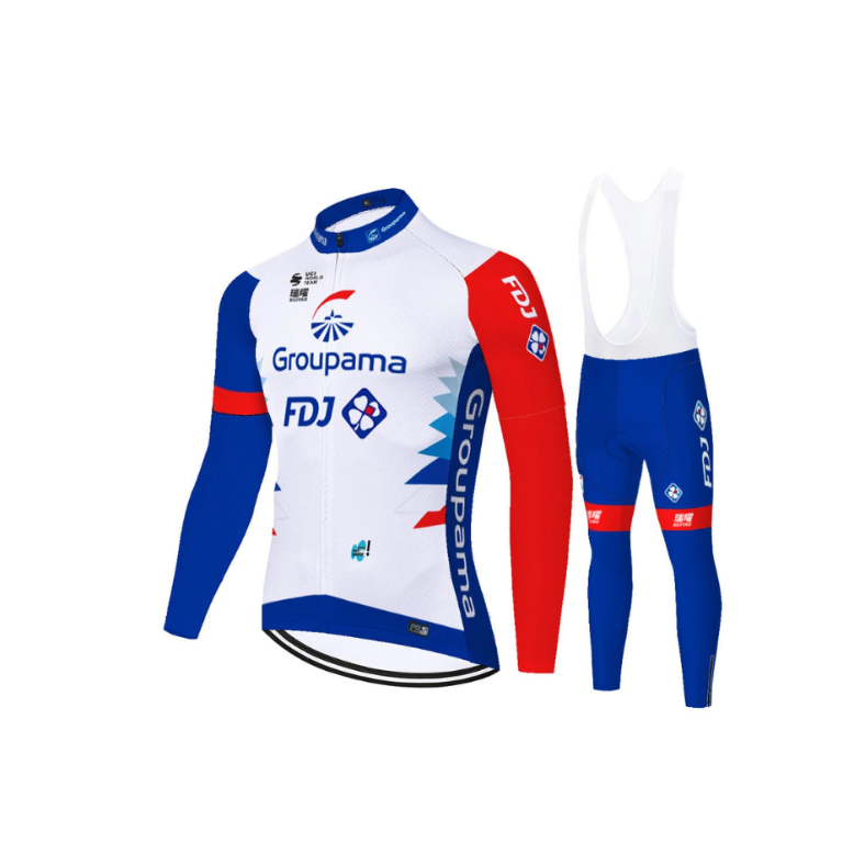 FDJ - Kit da ciclismo professionale a maniche lunghe