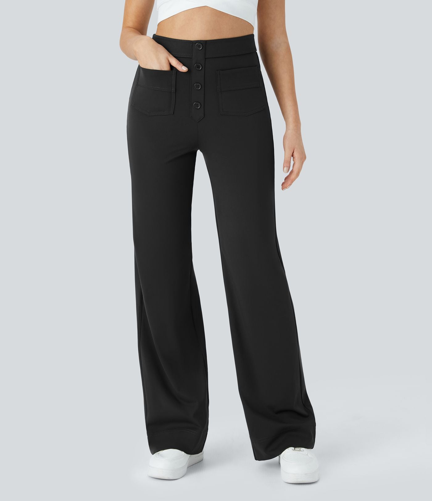 Jade | Elastische broek met hoge Taille