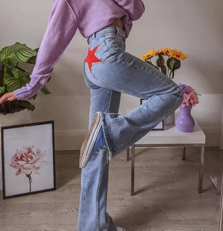 Lily | Oversized star jeans