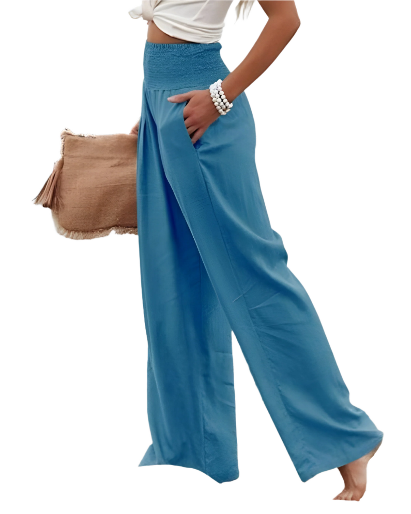 Milda - Comfortable Women's High Waist Cotton-Linen Pants