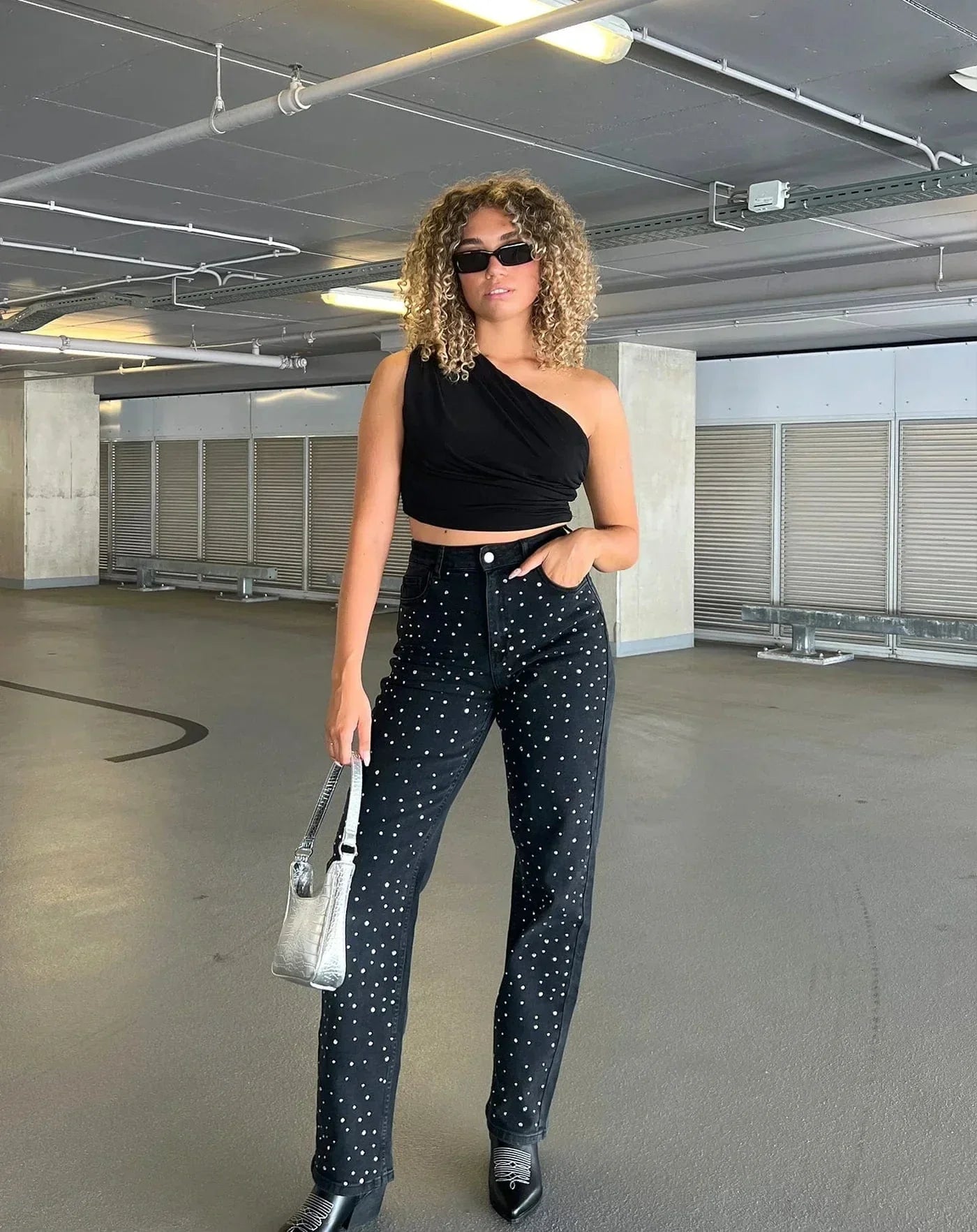 Nora | Denim Glitter Jeans