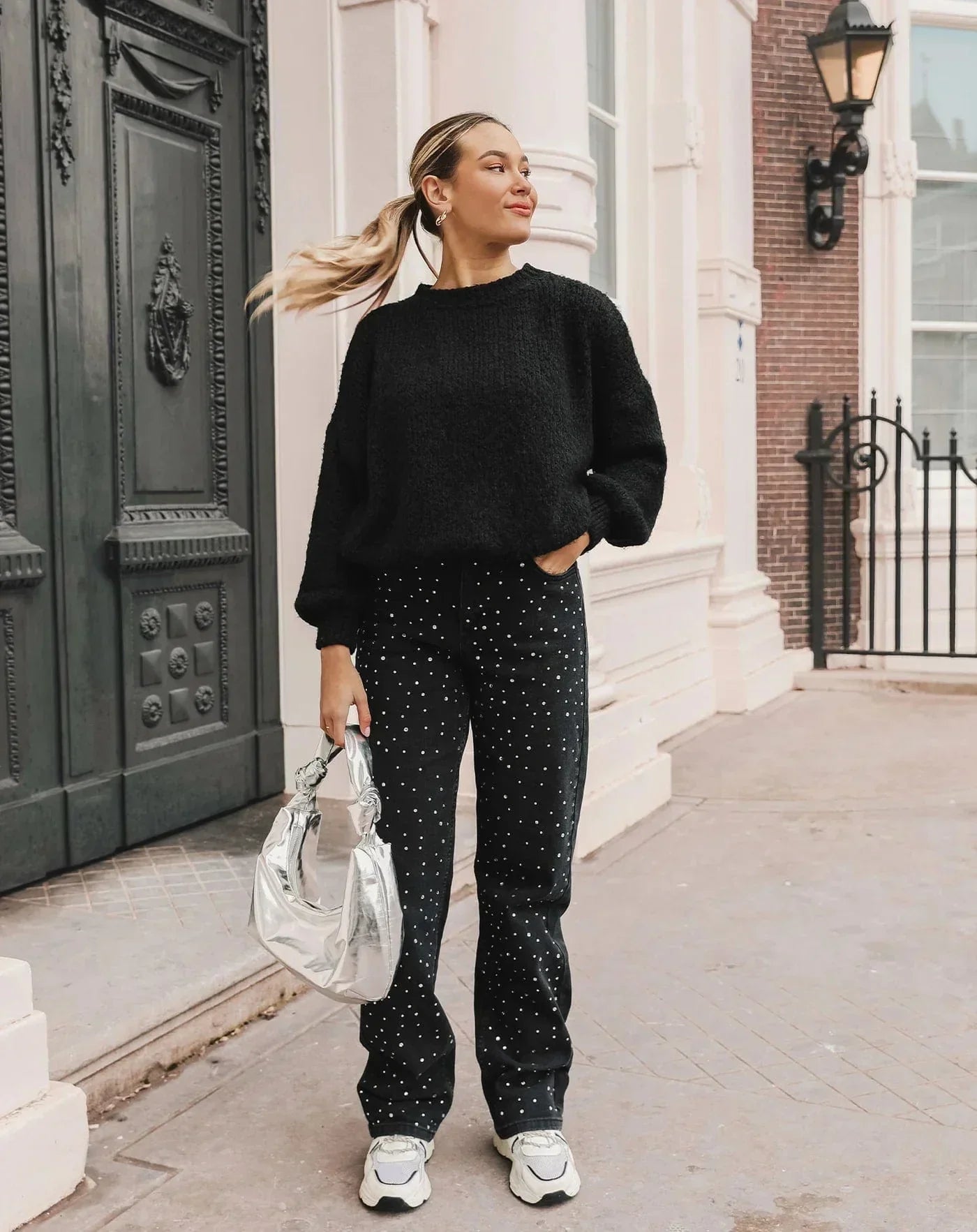 Nora | Denim Glitter Jeans