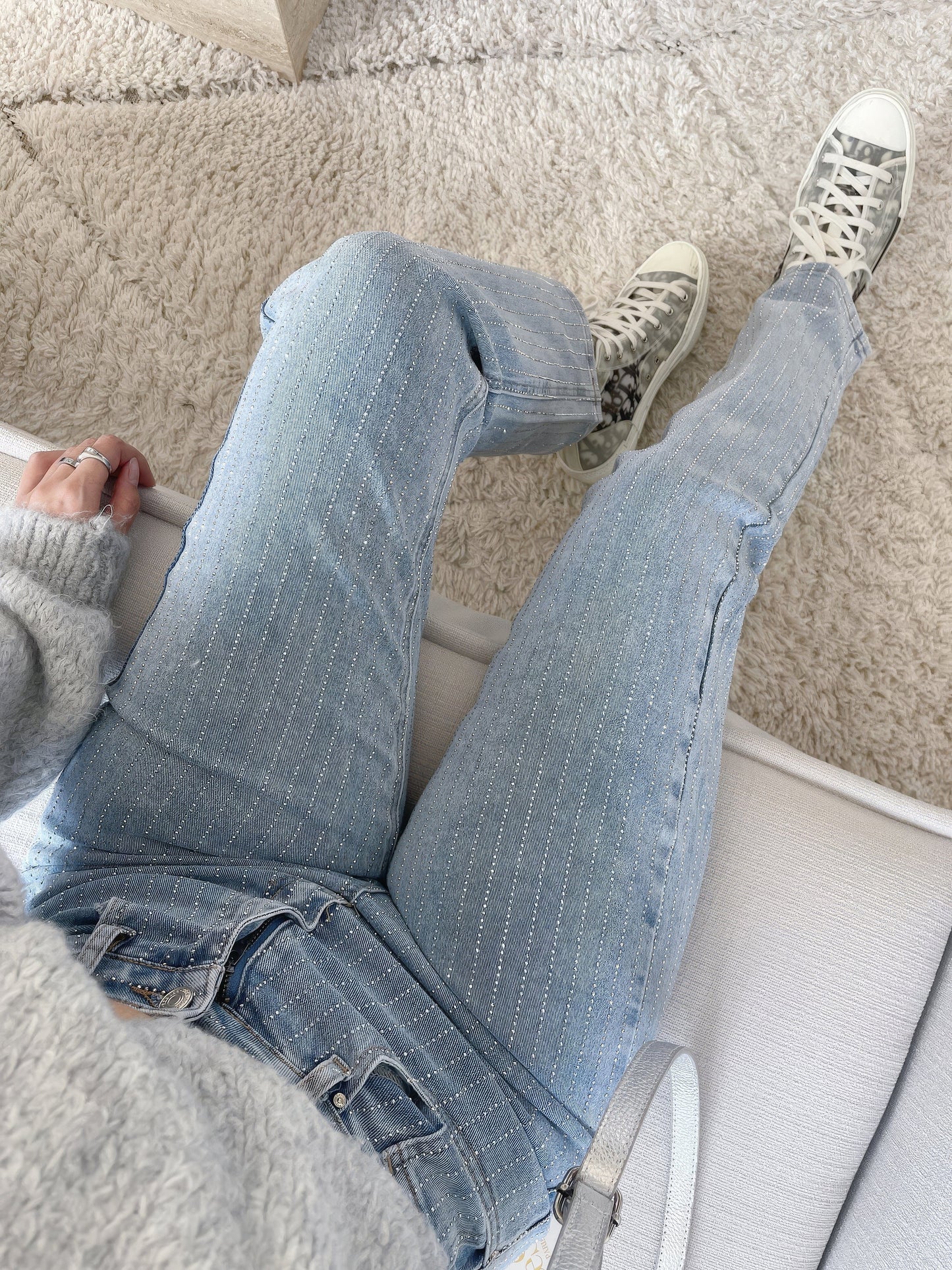Nora | Denim Glitter Jeans
