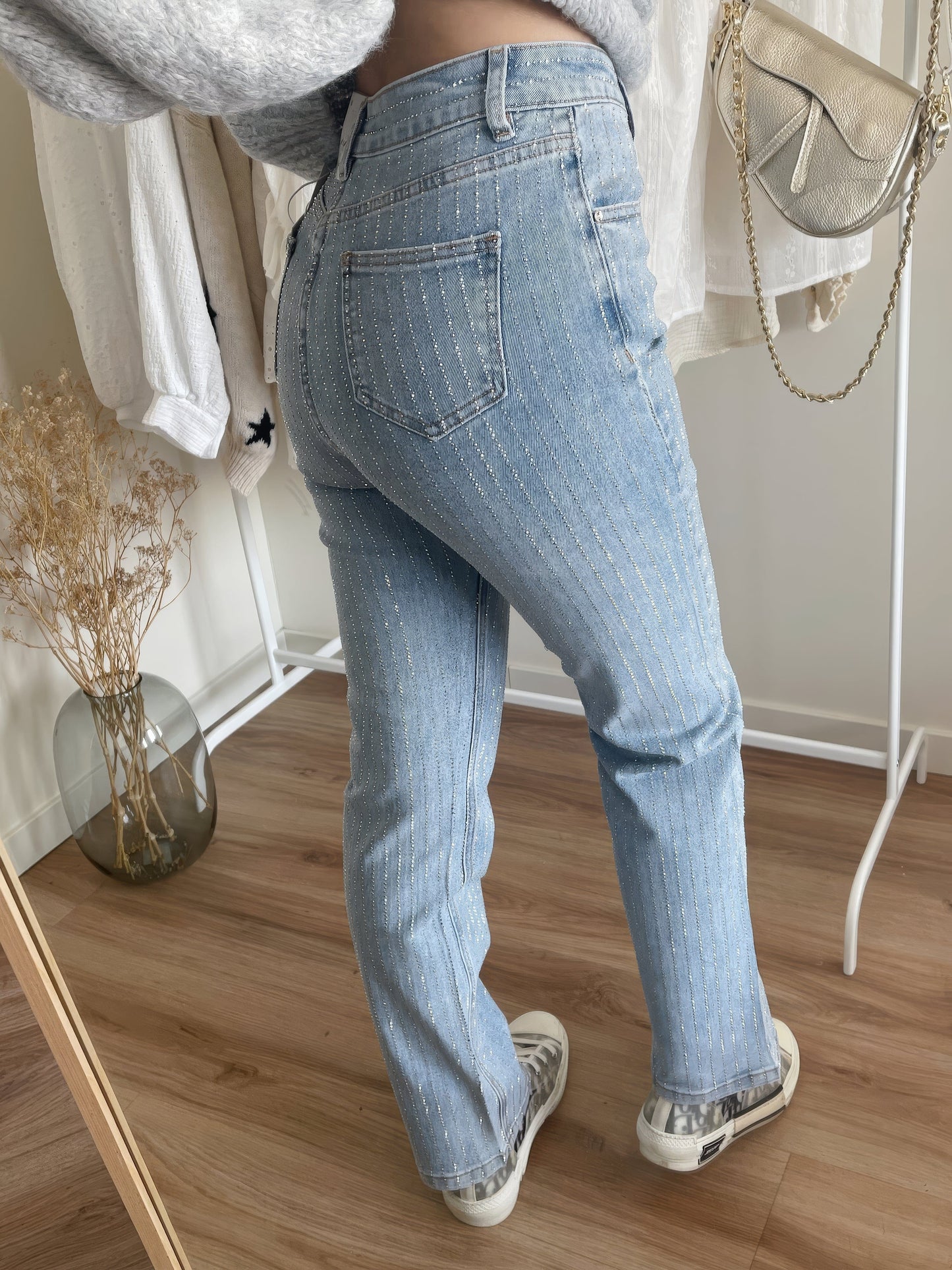 Nora | Denim Glitter Jeans