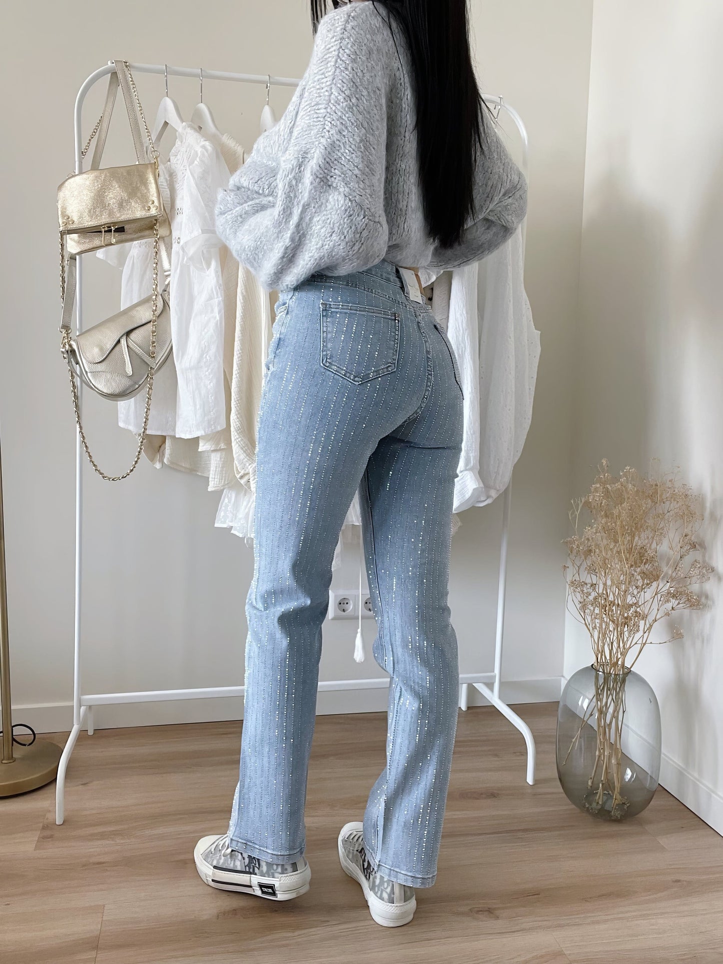 Nora | Denim Glitter Jeans